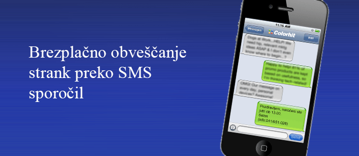 Obvestila preko SMS sporocil – SMS narocanje
